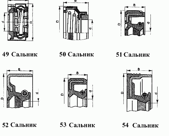 Схема Сальники » Стандартные детали для ВАЗ-2115