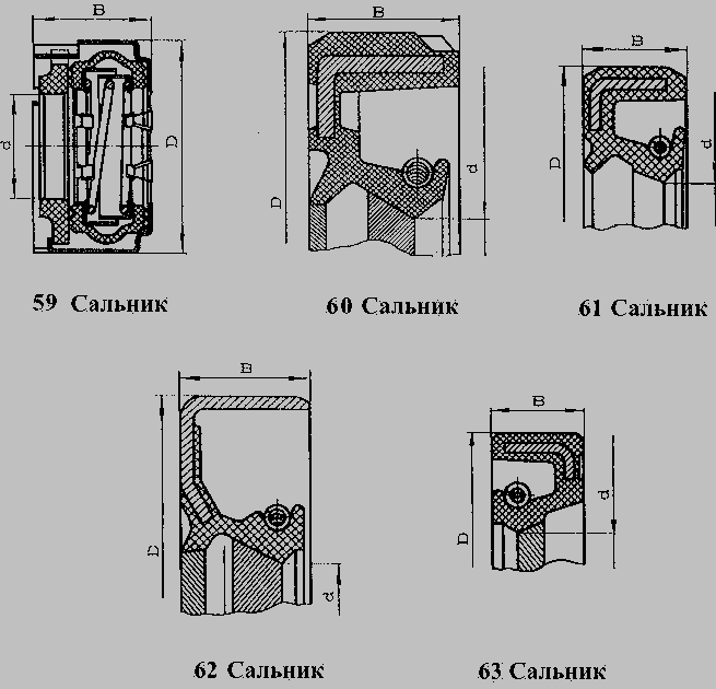 Схема Сальники » Стандартные детали для ВАЗ-1111 "ОКА"