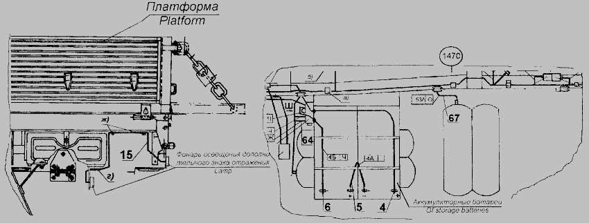 Схема Установка дротів на шасі » Електроустаткування для КамАЗ-43118