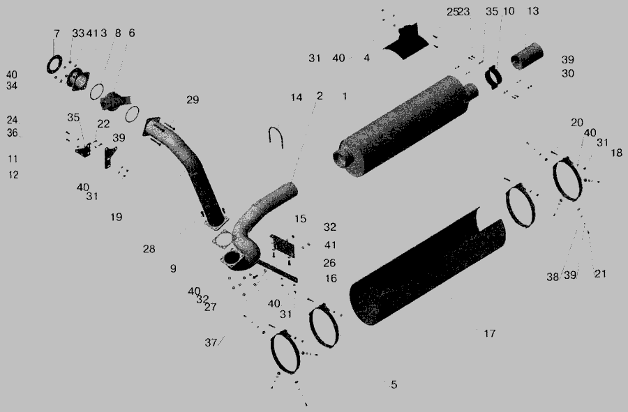Схема Установка системи випуску газів, що відпрацювали МАЗ-551605 з КПП МАЗ-543205 без обігріву кузова » Двигун для МАЗ-543202