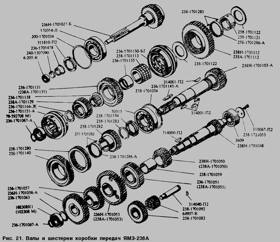 Шестерня грм ямз 238