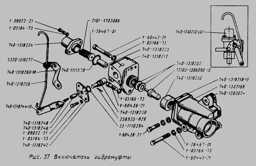 Включение гидромуфты камаз 740