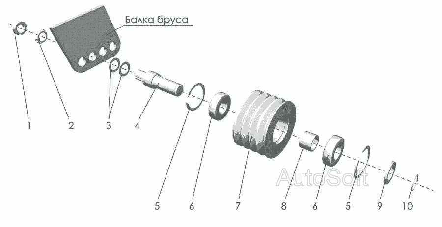 Схема Шкив обводной » Рабочее оборудование для КРП-302 "Беркут"