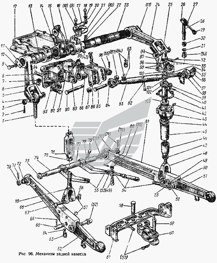 Схема навески мтз 82
