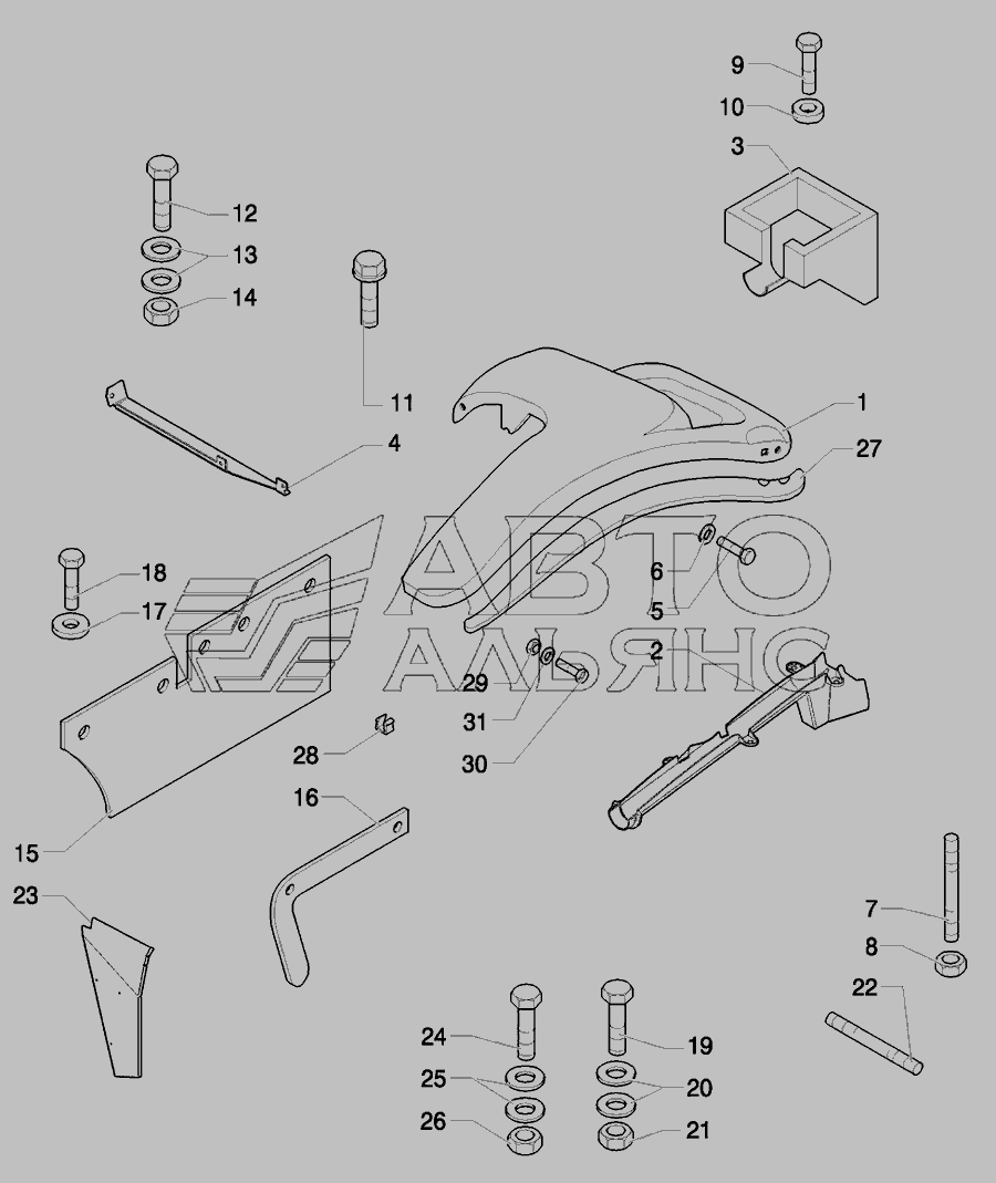 Схема WIDE REAR FENDERS AND EXTENSIONS » Облицовка для Puma-210