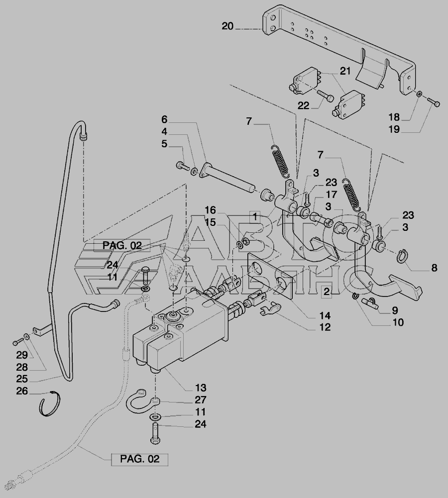 Схема BRAKE PEDALS » Облицовка для Puma-210