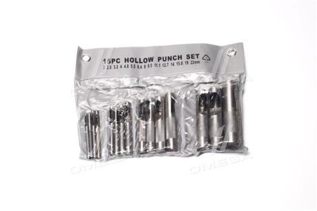 Пробійник для шкіри Набір 2-22мм 15шт. [5/20](VOREL) YATO 76700