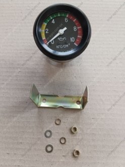 Покажчик тиску масла 0-10 кгс/см2 механічний з кольоровою шкалою КАМАЗ, МТЗ (S.I.L.A. AC) S.I.L.A. 14.3830010-03 (1908.3830)