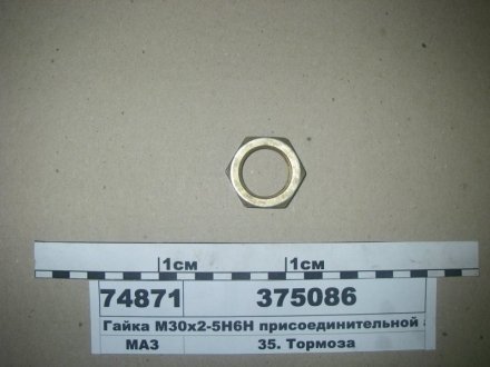 Гайка М30х2-5Н6Н приєднувальної арматури (Білорусь)) Беларусь 375086 (фото 1)