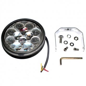 Фара LED круглая 36W, 12 ламп, гибридный луч 12/24В (Юбана) Н/в 453701059