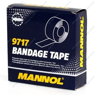 Лента изоляционная полиэфирная тканная 25 мм*10 м MANNOL 9717
