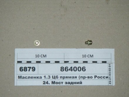 Масленка М10х1 прямая (Н.Челны) 864006 (фото 1)