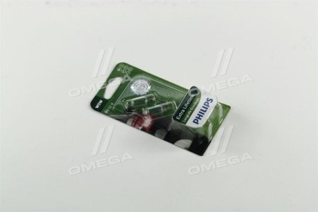 Лампа розжарювання W5W 12V 5W W2,1X9,5d LongerLife EcoVision 2шт blister Philips 12961LLECOB2 (фото 1)