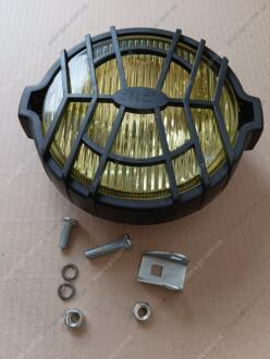 Фара робоча протитуманка кругла з решіткою, жовта, 12В, 178х141, 5х76, 2 (Руслан-Комплект) Тракторозапчасть г. Ромны ФПГ-125