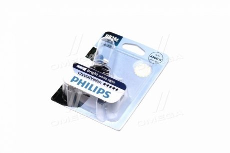 Лампа розжарювання HB3 12V 60W P20d Cristal Vision 1шт blister 4300K Philips 9005CVB1