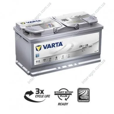 Акумулятор 95Ah-12v VARTA Silver Dynamic AGM (G14) (353х175х190), R, EN850 Varta 595 901 085 (фото 1)