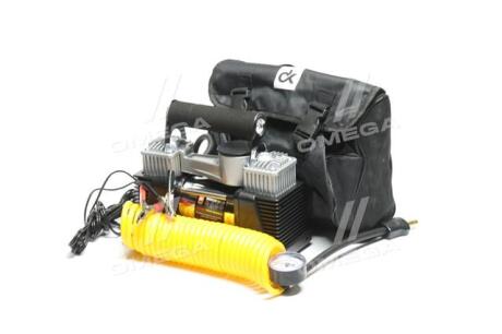 Компресор, 12V, 10Атм, 60л/хв, 2-х поршневий, клеми, шланг 5м., <ДК> Дорожня карта DK31-112