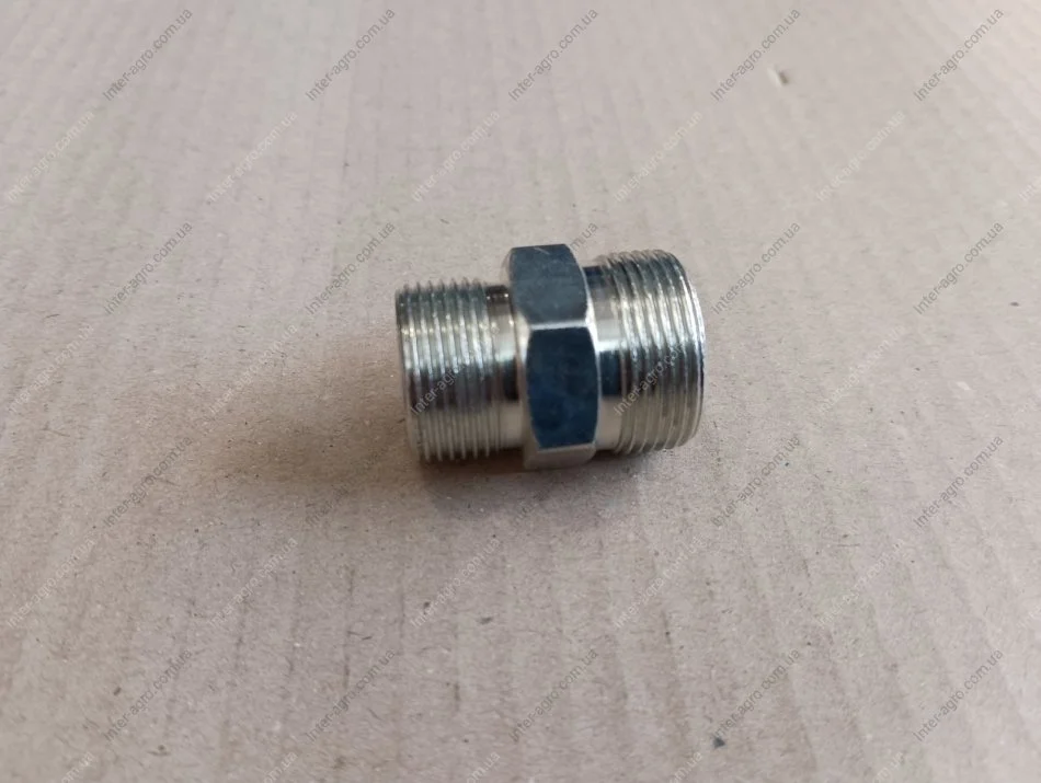 Штуцер з\'єднувальний S27хS27 (М22x1, 5-М22x1, 5) (вир-во Агро-Імпульс.М.) Агро-Импульс S27хS27 (М22*1,5-М2 (фото 1)