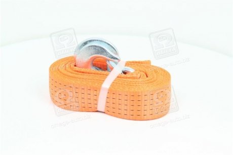 Трос буксирувальний 5т. 50мм. 5/6м. С-гак, Polyester, помаранчевий, <ДК> Дорожня карта DK46-PE550/60