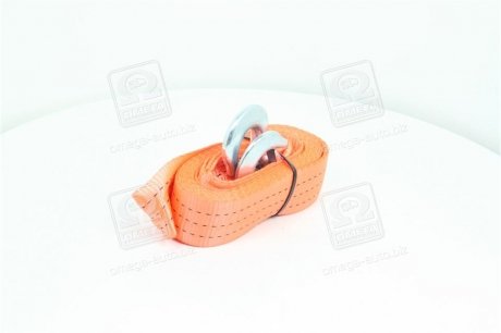 Трос буксирувальний 3т. 50мм. 4,5 м. С-гак, Polyester, помаранчевий, <ДК> Дорожня карта DK46-PE345