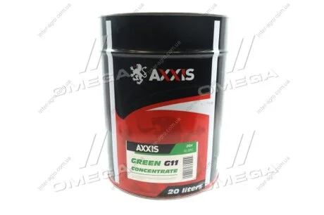 Антифриз GREEN концентрат G11 (-80C) (Канистра 20л/22,4кг) (AXXIS) AXXIS Польша AX-2092