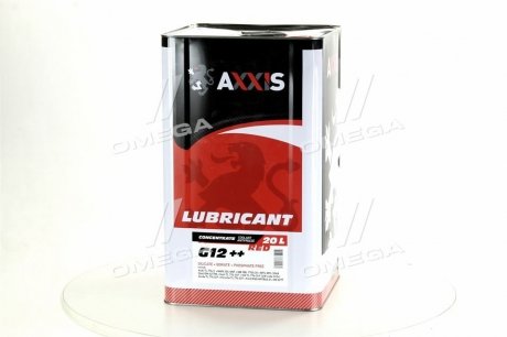 Антифриз <AXXIS> RED концентрат G12+ (-80C) (Канистра 20л/22,4кг) AXXIS Польша P999-G12-020