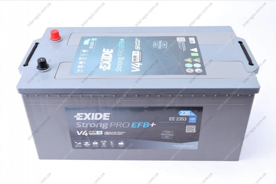 Акумулятор 235Ah-12v Exide Strong PRO EFB (518х279х240),полярність зворотна (3),EN1200 EXIDE ЕЕ2353 (фото 1)
