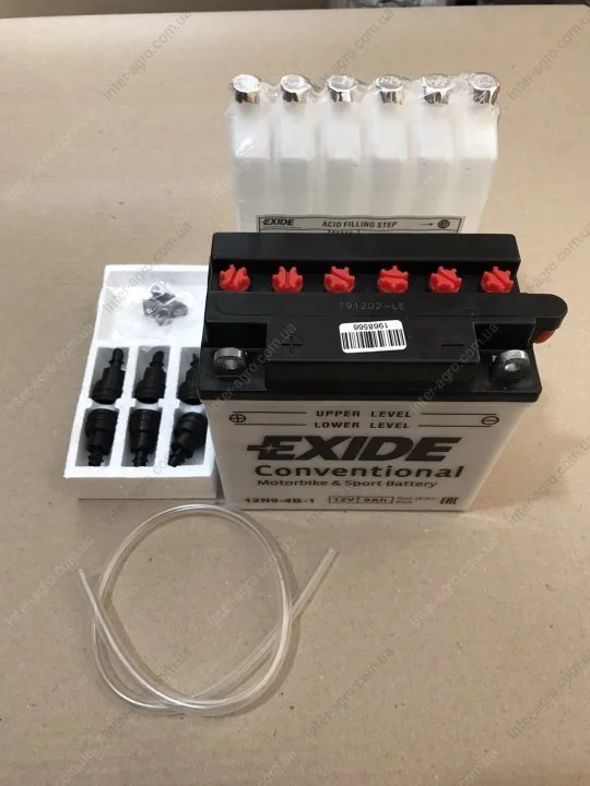 Аккумулятор 9Ah-12v Exide (135х75х139) L, EN85 EXIDE 12N9-4B-1 (фото 1)