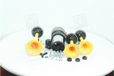 Сигнал дудка с компрессором 3шт желтый 153/165/215мм 12V <ДК> Дорожня карта SL-A1015Y