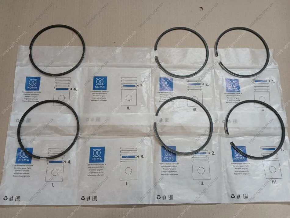 Кільця поршневі ЯМЗ ЄВРО-2 (на 2 поршні) П/К (вир-во) Buzuluk 7511.1004002 (фото 1)