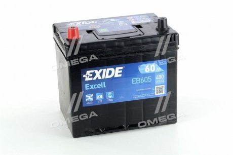 Аккумулятор 60Ah-12v EXCELL(230х172х220),L,EN390-480 EXIDE EB605