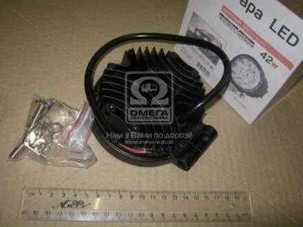 Фара LED круглая 42W, 14 ламп, 116*137,5мм, широкий луч <ДК> Дорожня карта DK B2-42W-B FL
