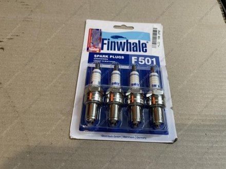 Свічка запалювання ВАЗ 2101-2107 (компл.4 шт) (вир-во FINWHALE) Finwhale, Германия F501
