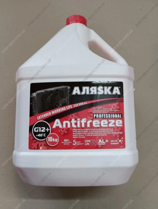 Антифриз Аляска ANTIFREEZE-40 (червоний) Каністра 10л/9,83кг АЛЯSКА 5528 (фото 1)