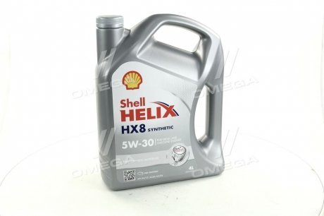 Масло моторн. Helix HX8 SAE 5W-30 SN/CF (Канистра 4л) Shell 4102817162