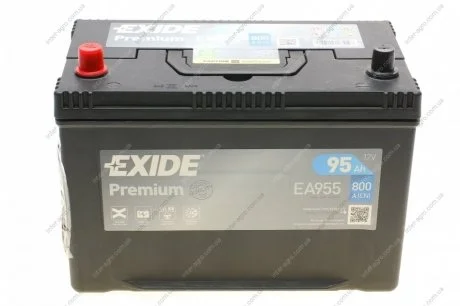 Аккумулятор 95Ah-12v PREMIUM (302х171х222),L,EN800 EXIDE EA955