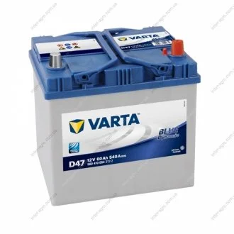 Аккумулятор 60Ah-12v BD(D47) (232х173х225),R,EN540 Varta 560 410 054