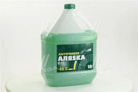 Антифриз Аляска ANTIFREEZE-40 (зелений) Каністра10л/9,83кг АЛЯSКА 5523