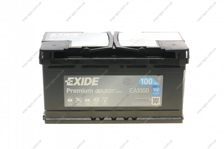 Аккумулятор 100Ah-12v Exide PREMIUM(353х175х190),R,EN900 EXIDE EA1000 (фото 1)