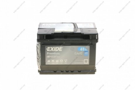 Аккумулятор 61Ah-12v PREMIUM(242х175х175),R,EN600 EXIDE EA612