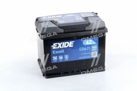 Акумулятор 62Ah-12v EXCELL (242х175х190), L, EN540 EXIDE EB621 (фото 1)