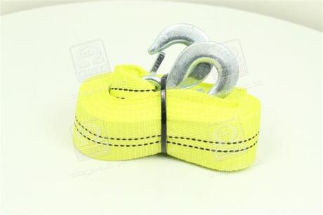 Трос буксирувальний 3т. 50мм. 4,5м. С-гак, жовтий <ДК> Дорожня карта DK46-PP345