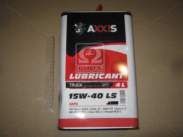 Олія моторна. AXXIS TRUCK 15W-40 LS SHPD (Каністра 4л)) AXXIS Польша 48021043892 (фото 1)
