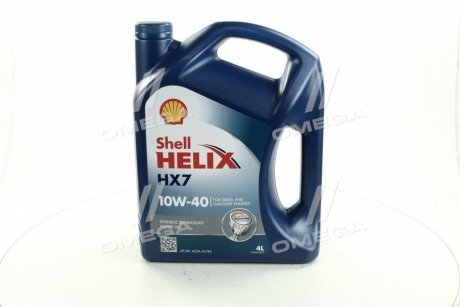 Олива моторн. Helix HX7 SAE 10W-40 (Каністра 4л) Shell 4107456