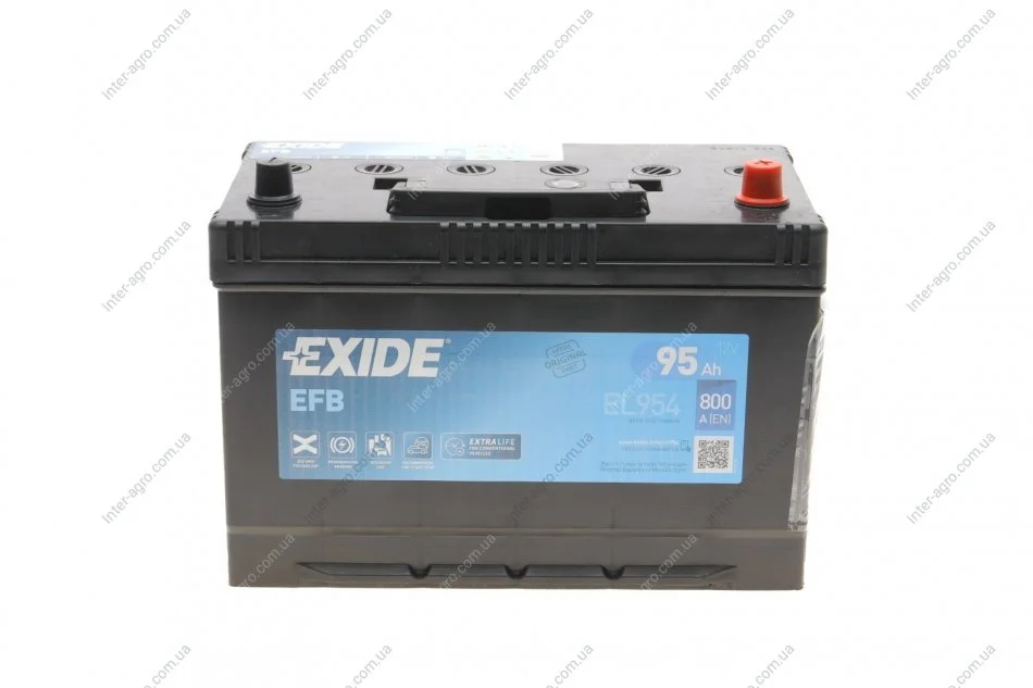 Аккумулятор 95Ah-12v Exide EFB (306х173х222),R,EN800 EXIDE EL954 (фото 1)