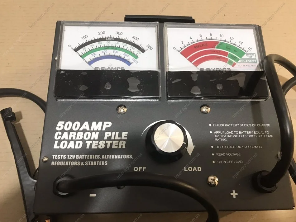 Тестер аккум. батарей <500Amp (нагрузочная вилка) (ДК) Дорожня карта DK24-2050 (фото 1)