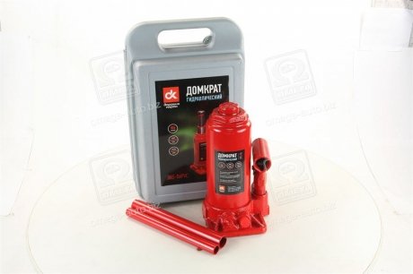 Домкрат бутилочний, 6т пластик, червоний H=200/385 <ДК> Дорожня карта JNS-06PVC