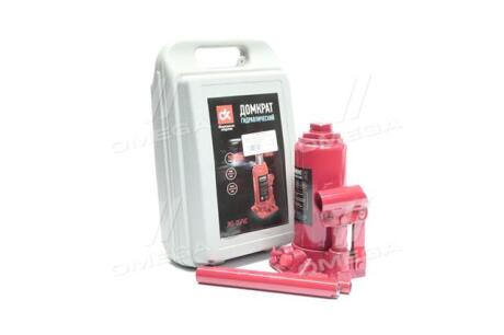 Домкрат бутилочний, 5т пластик, червоний H=195/380 <ДК> Дорожня карта JNS-05PVC