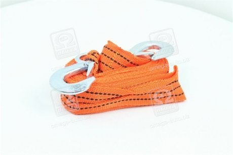 Трос буксирувальний 2т. 50мм. 4,5м. С-гак, жовтий <ДК> Дорожня карта DK46-PP245