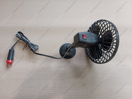 Вентилятор автомобільний 4 дюйма (присоска), 12В <ДК> Дорожня карта DK-8230